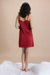 Zivame Luxe Satin 4 Pc Sleep Set - Scarlet Sag — thumbnail 6